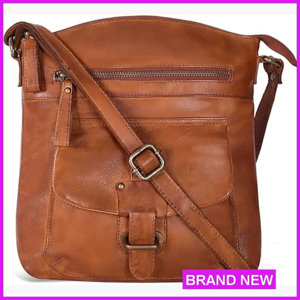 Leather Crossbody Bag Adjustable Strap Medium Size Chic Everyday Purse